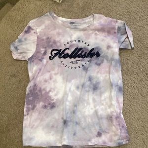Purple and white tie dye t-shirt hollister
